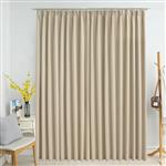 vidaXL Gordijn verduisterend met haken 290x245 cm beige