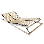 vidaXL Lamelbodem Bruin en Zwart en Grijs 140 x 190 cm Hout en Metaal