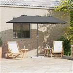 vidaXL Tuinparasol Antraciet 370 x 197 x 239 cm Poedergecoat staal