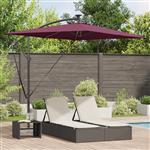 vidaXL Cantilever Banana Parasol Bordeauxrood 294 x 200 x 254 cm