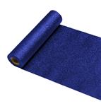 NIGHT BLUE 10GSM GLITTER NON WOVEN TABLE RUNNER PREMIER QUALITY 30CM X 5M