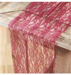 3 RED LACE TABLE RUNNERS 19CM X 3.1M