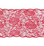 TABLE RUNNER ROSES RED LACE 17CM X 5M