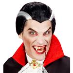 Halloween Pruik Wit Zwart Heren Vampier