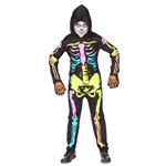 Halloween Kostuum Gekleurd Kind Skelet