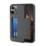 Kaarthouder Hoesje voor iPhone 12 Pro Max - Wallet Card Slot Cover Case - Zwart
