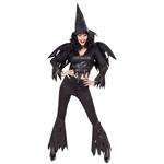 Halloween Kostuum Zwart Dames Heks 4 delig