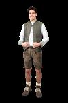 Oktoberfest Vest Donkergroen Trachtenweste Jaquard