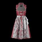 Bordeaux Rode Dirndl Jurk Oktoberfest Dames Kant 2 delig