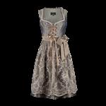 Bruine Dirndl Jurk Oktoberfest Dames Bloemen 2 delig