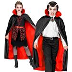 Halloween Cape Zwart Rood Kind