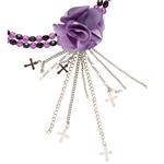 Halloween Ketting Paars Met Roos