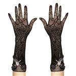 Halloween Handschoenen Spinnenweb En Schedel