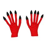 Halloween Handschoenen Rood Zwart Duivel