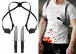 Zwarte Holster Messen 3 delig