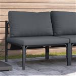 vidaXL Buitenmeubilair met kussen met kussen Antraciet Staal