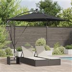 vidaXL Cantilever Banana Parasol Zwart 249 x 249 x 250 cm