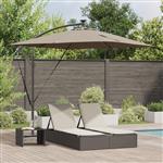 vidaXL Cantilever Banana Parasol Taupe 249 x 249 x 250 cm