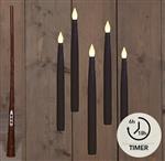 Set van 5 LED Kaarsen Anna's Collection – Zwart Floating Candle Magic – 27 cm – Met Timer Zwevende k
