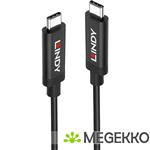 Lindy 43308 USB-kabel 5 m USB 3.2 Gen 2 (3.1 Gen 2) USB C Zwart