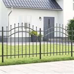 vidaXL Tuin Hek Grijs 140 cm Poedergecoat staal