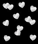 Table confetti - Silver heart