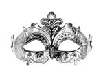 Carnival mask, 17x9 cm, silver