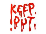Gel window stickers Keep Out, red