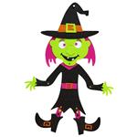Halloween Wanddecoratie Heks 53cm