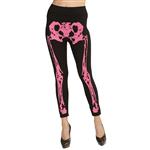 Halloween Legging Roze Skelet
