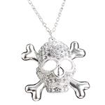 Halloween Ketting Schedel Met Diamanten