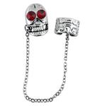 Halloween Oorbellen Schedel Met Edelsteen