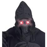 Halloween Masker Zwart Met Rood Licht