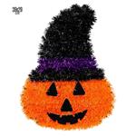 Halloween Wanddecoratie Pompoen Met Hoed 39cm