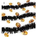 Halloween Slinger Zwart Oranje Pompoen 3m