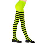 Zwart Groene Panty Kind Gestreept