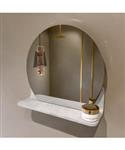 MONDIAZ SPOT spiegel rond 40cm met Spiegelplanchet kleur Opalo.
