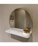 MONDIAZ SPOT spiegel rond 30cm met Spiegelplanchet kleur Opalo.