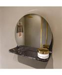 MONDIAZ SPOT spiegel rond 30cm met Spiegelplanchet kleur Lava.