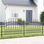 vidaXL Tuin Hek Grijs 115 cm Poedergecoat staal