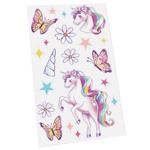 4 vellen tijdelijke Tattoos unicorn