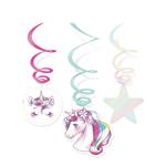 6 delig unicorn hangdecoratie