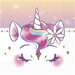 16 servetten unicorn 33 cm x 33 cm