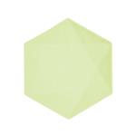 6 groene borden 20,8x18,1cm