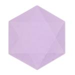 6 zeshoekige borden 26,1 x 22,6 cm paars