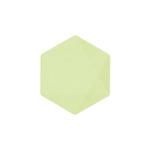 6 borden zeshoekig 15,8 x 13,7cm groen