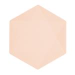 Oranje Cantaloupe Borden Zeshoek 26cm 6st