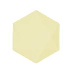 6 zeshoekige borden, 20,8 x 18,1 cm, geel