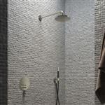 Complete Regendouche Hotbath Cobber Inbouwset Met 2 Pushbuttons Rond (3 Verschillende Kleuren)