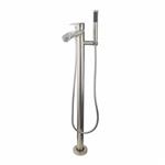 Vrijstaande Badmengkraan Eriu Waterval Geborsteld Staal